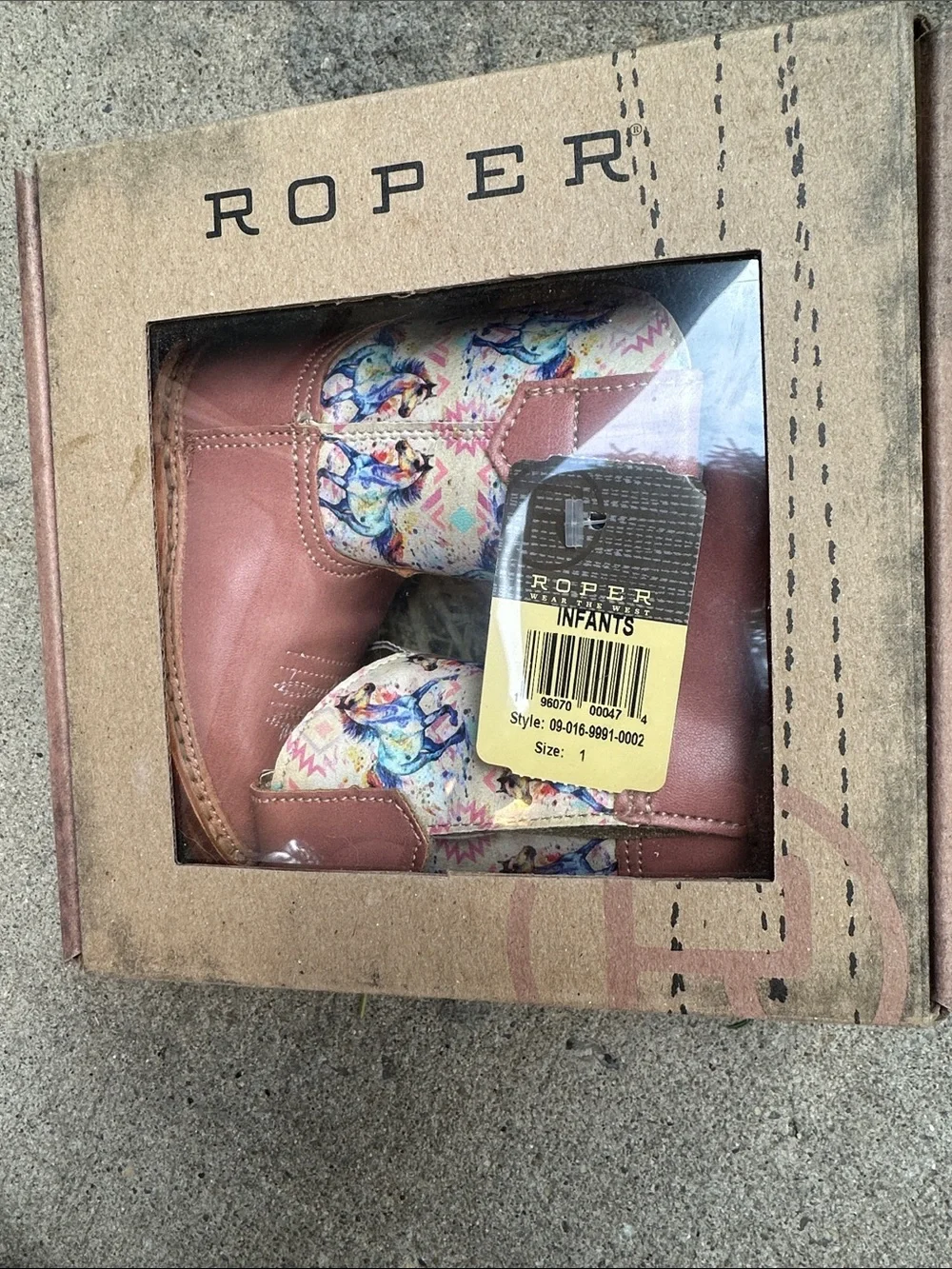 Roper Infant Pink Western Booties